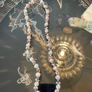 Honora brand 17 inch genuine cultured pearl necklace. White pink gray colors new